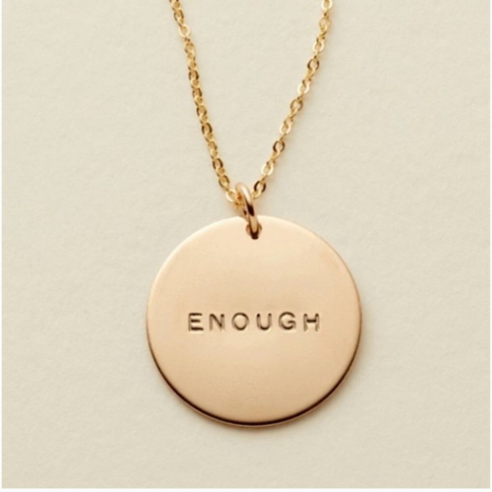 Inner Peace Mantra Minimalist Pendant Necklace - Picture 13 of 15